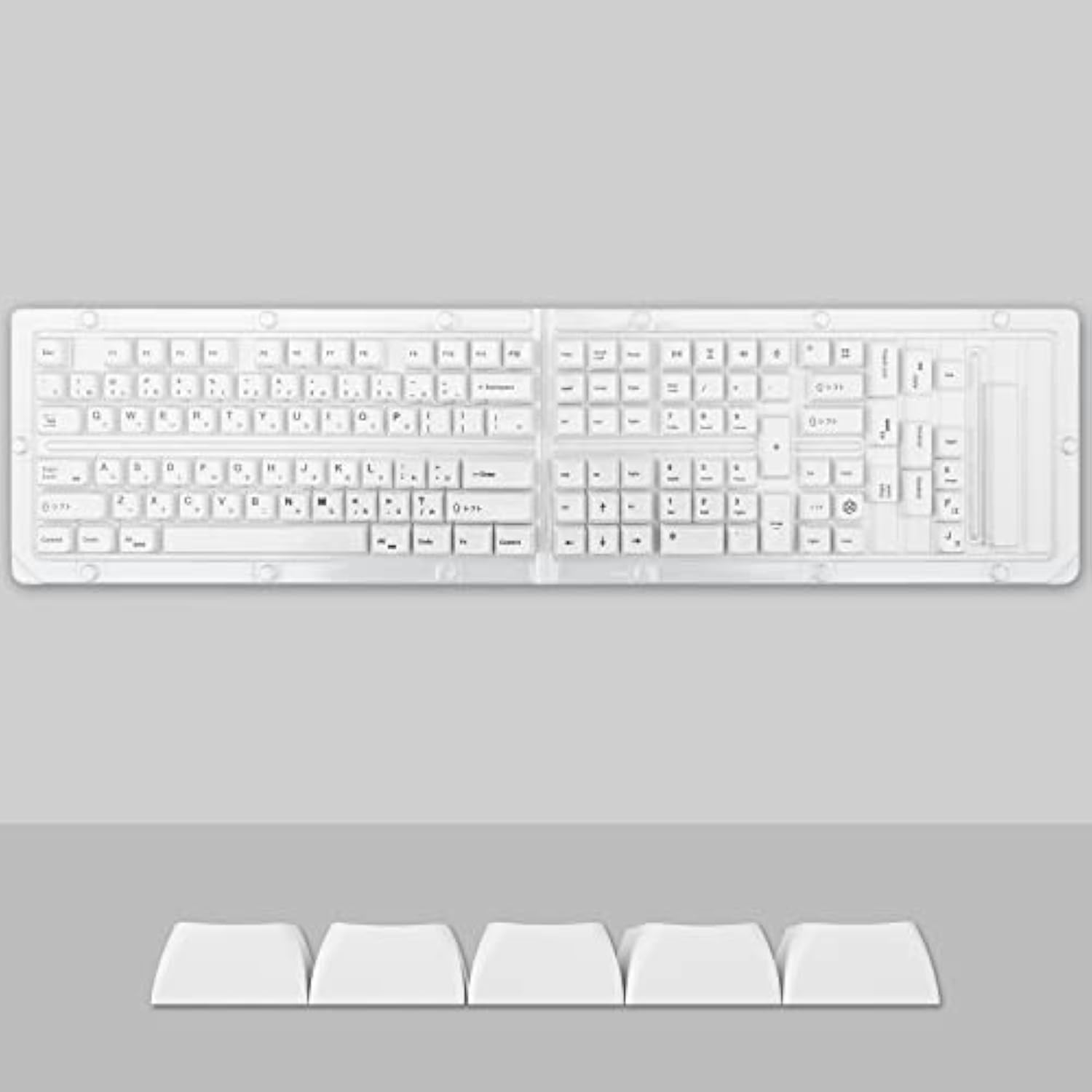 Gtsp 135-Key Japanese White Keycaps 65 Percent Xda Keycap Set For 60 Percent T