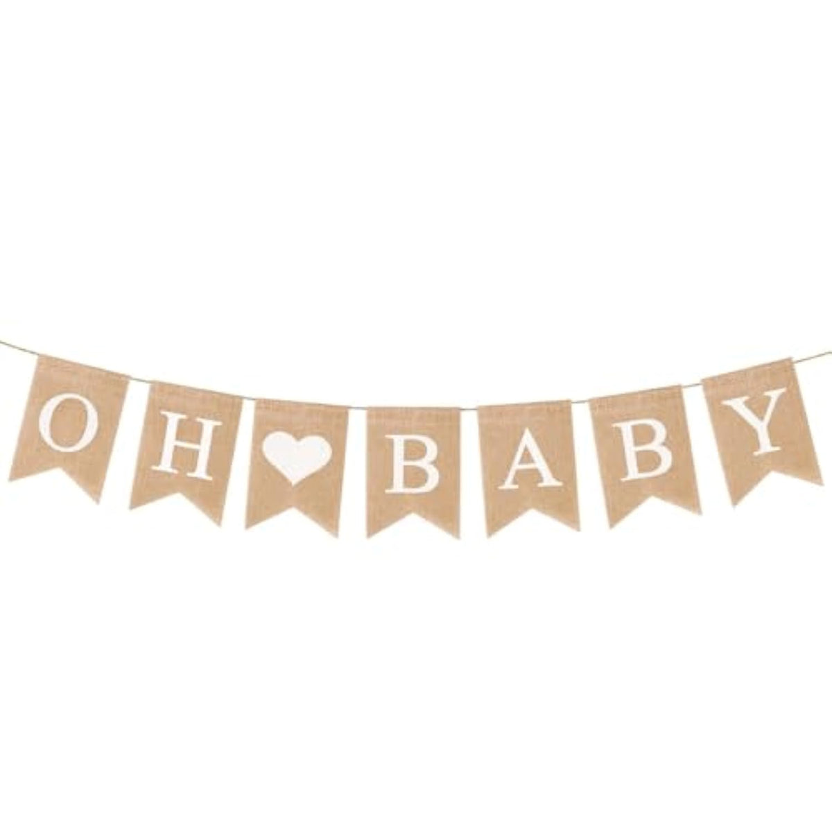 Baby Burlap Banner, Rope 78 Inch Oh Baby Burlap Banner Backdrop Baby Sign For Baby Shower Decorations