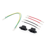 2Pcs Iec 320 C14 Male 3 Pins Screw Mount Inlet Ac Power Plug Adapter Connector Socket Ac 250V 10A Black With Wires