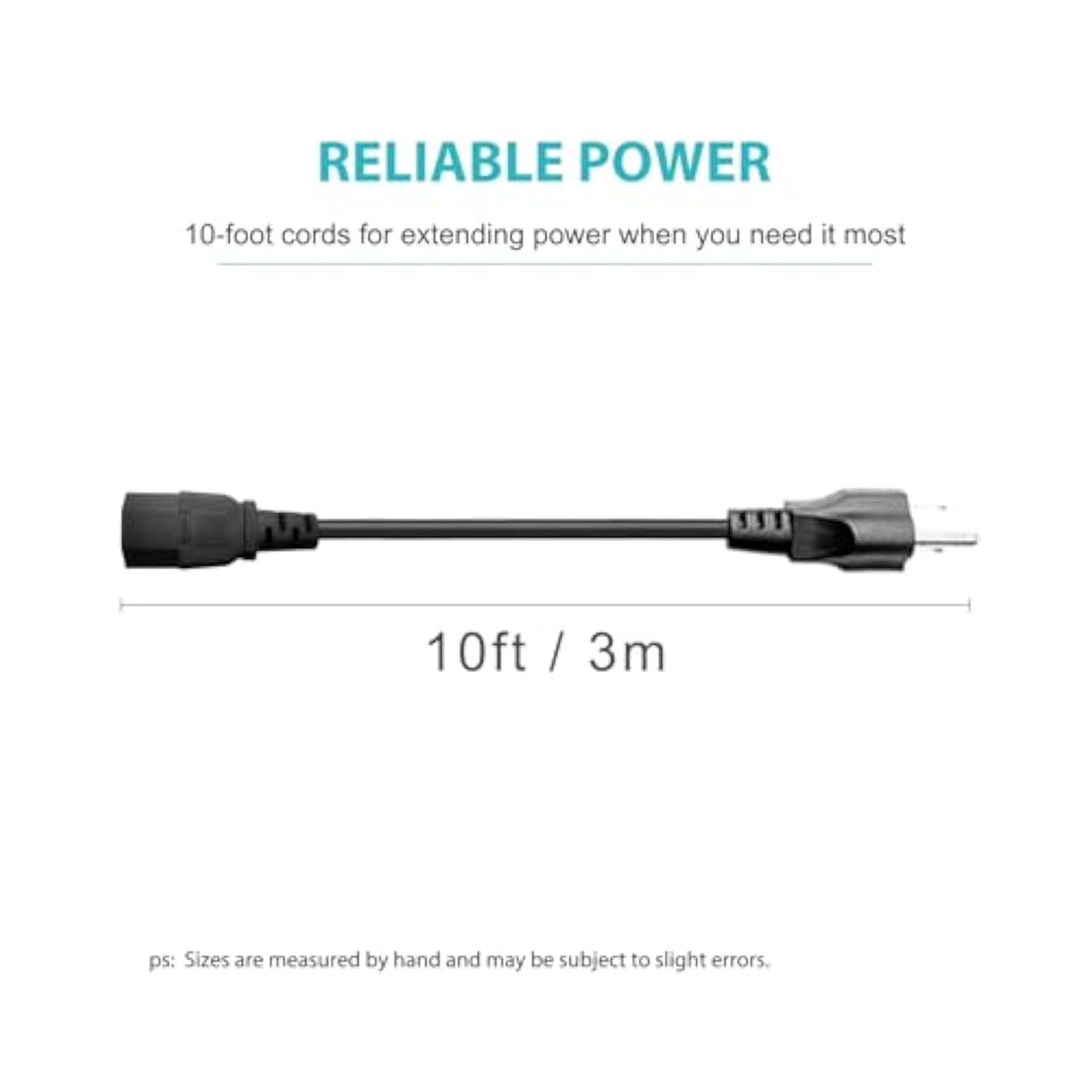 10Ft 3 Prong Ac Power Cord Tv Universal Treadmills Cable For Computer Monitor, Horizon Fitness Treadmills, Superfit, Bowflex, Sole E35 E55 F63 F80,Goplus 2 In 1 Folding Treadmill Charger Replacement