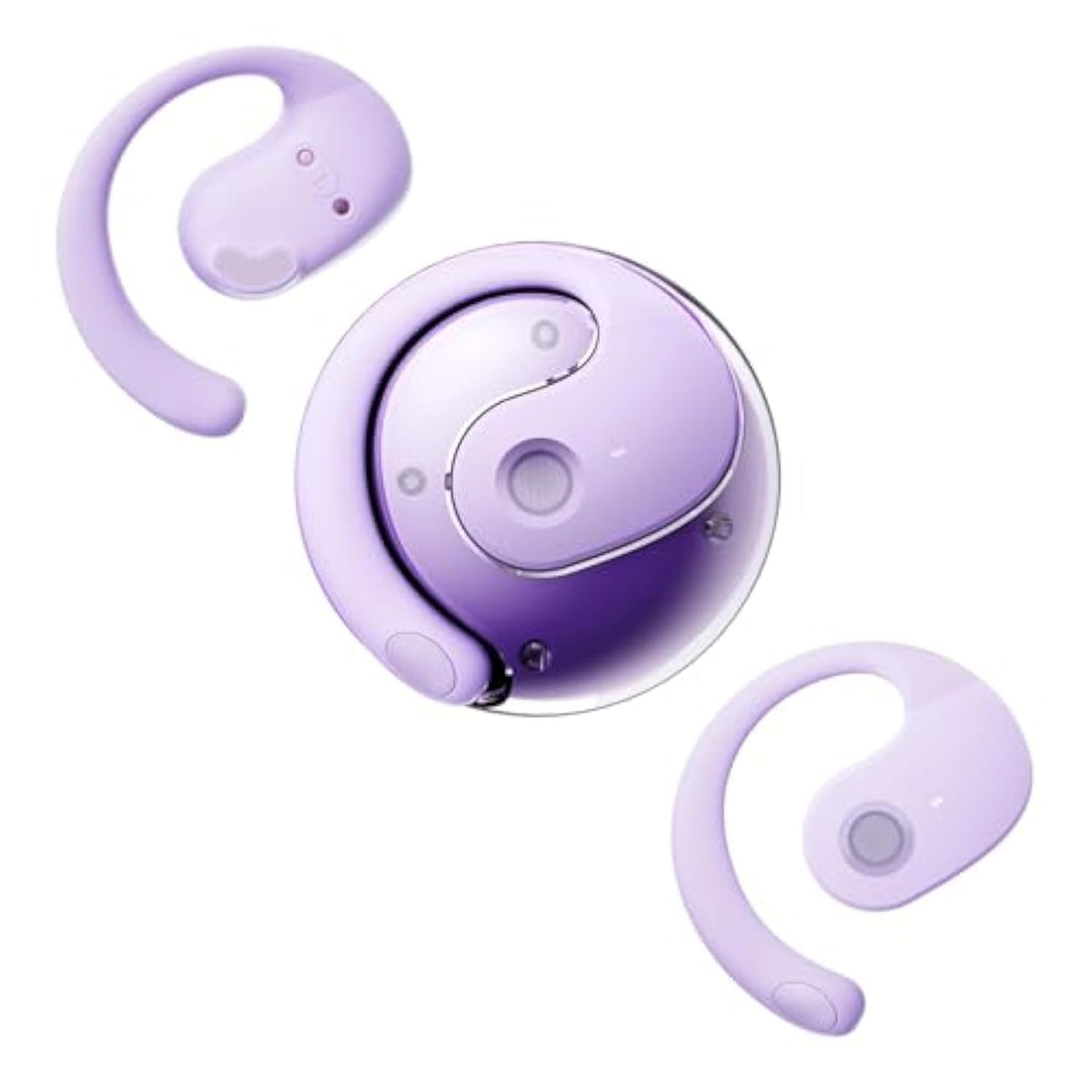 Purple Open-Ear Bone Conduction Bluetooth Headphones Wireless Earbuds