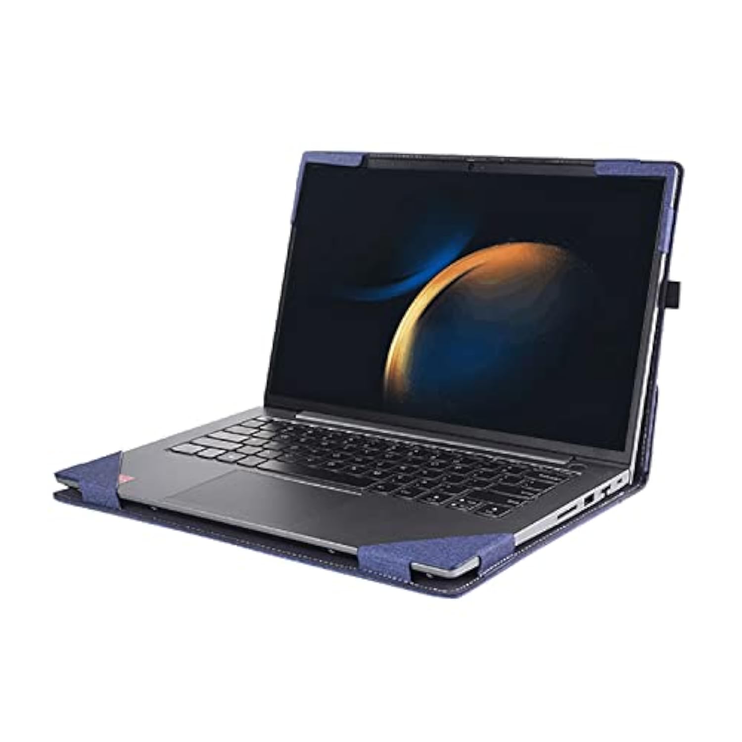 Laptop Cover For 16 Inch Samsung Galaxy Book3 Pro/Galaxy Book3 Pro 360/Galaxy Book 3 Ultra Case?Pu Leather Laptop Bag Protective Shell Accessories (Dark Blue)