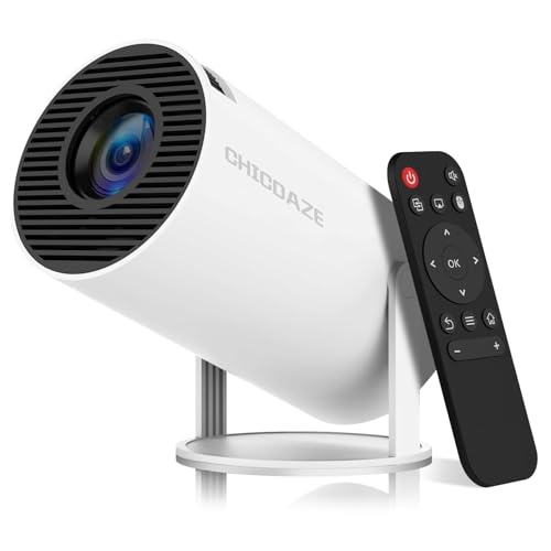 Mini Projector, HY300 PRO Portable Projector, Smart Projector Support 4K 1080P with Dual-Band WIFI6 5G Wireless 5.4 Bluetooth, 160 ANSI Auto Keystone