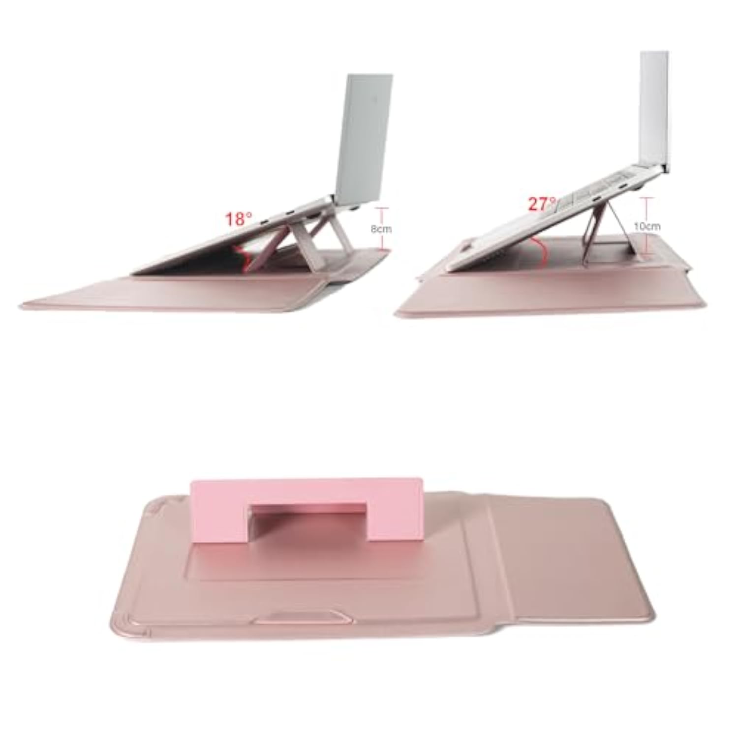 Laptop Sleeve Case With Stand And Mouse Pad 13-14 Inch Laptop Case Chromebook Sleeve Leather Protective Cover For Macbook Pro/Air Dell Hp Lenovo Thinkpad Samsung Asus Acer Lg Laptops