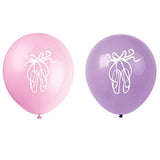 Ballet Dance Party Balloons, 16 Pcs Pink And Purple Ballerina Birthday
