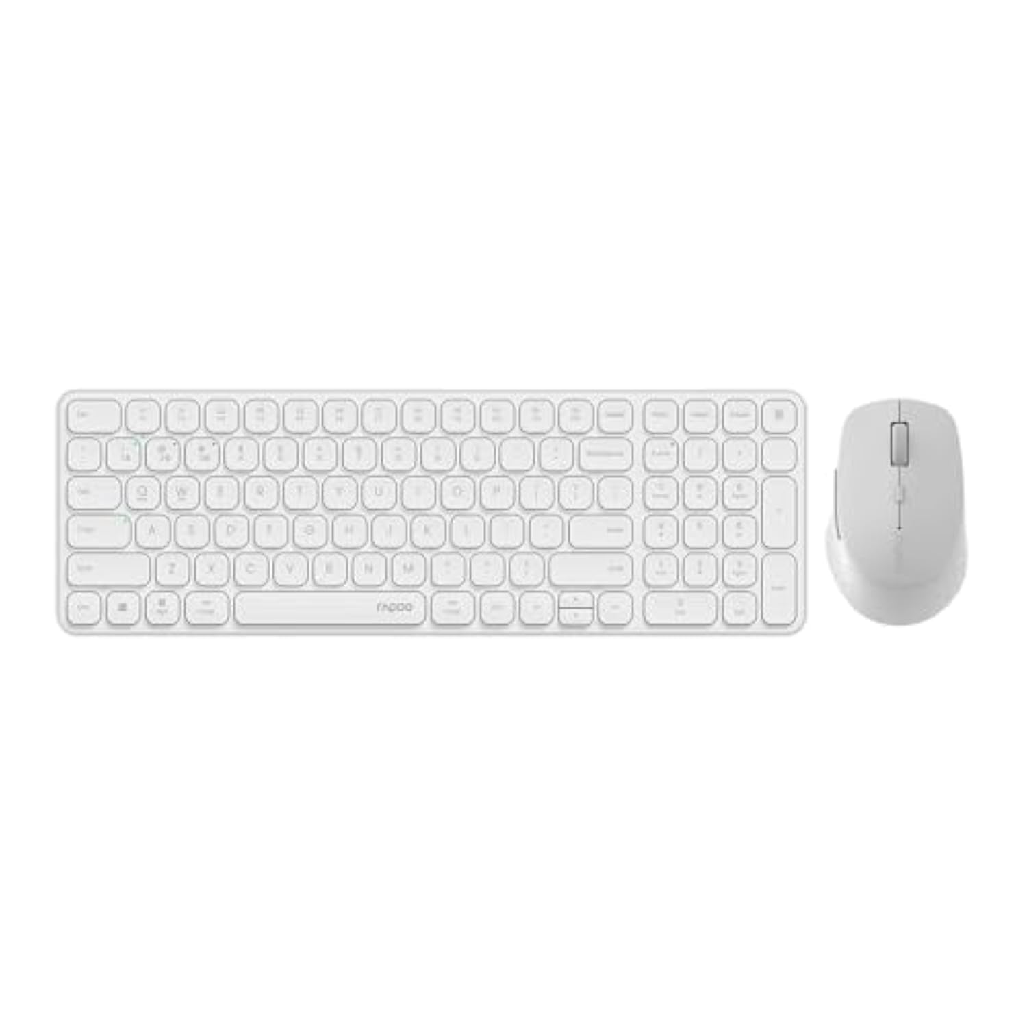 Rapoo 9360M Wireless Keyboard and Mouse Combo, Blade-Series E9310M 99-Key Ultra-Thin Keyboard and M300G Silent Mouse, Support 4 Devices, Quiet, Compact, Battery Powered, for Windows/Mac/Linux/Chrome