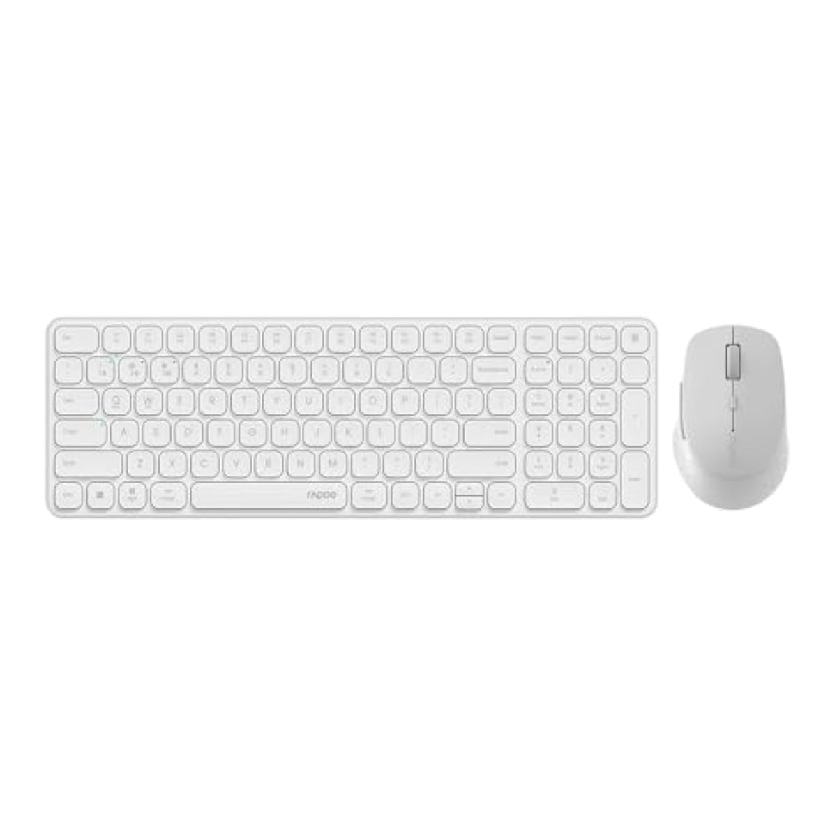 Rapoo 9360M Wireless Keyboard and Mouse Combo, Blade-Series E9310M 99-Key Ultra-Thin Keyboard and M300G Silent Mouse, Support 4 Devices, Quiet, Compact, Battery Powered, for Windows/Mac/Linux/Chrome