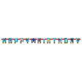 Sonic the Hedgehog 'Happy Birthday' Multicolor Jointed Banner, 6.25 ft. (1 Count) - Perfect for Indoor & Outdoor Celebrations