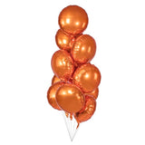 30pcs Orange Mylar Balloons 18 Inch Round Foil Balloons for Fall Party Decorations