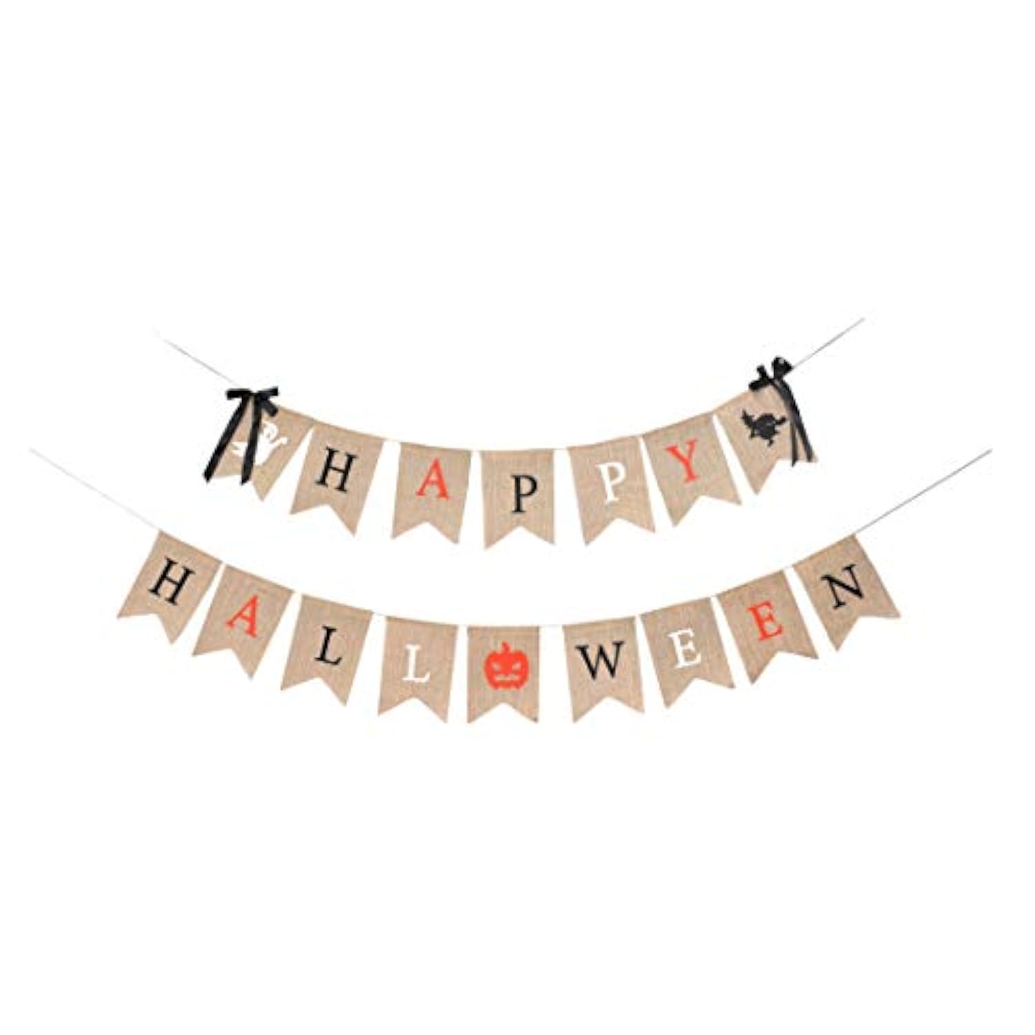 Happy Halloween Banner Garland Decorations Indoor Outdoor Office Mantle Party Decor