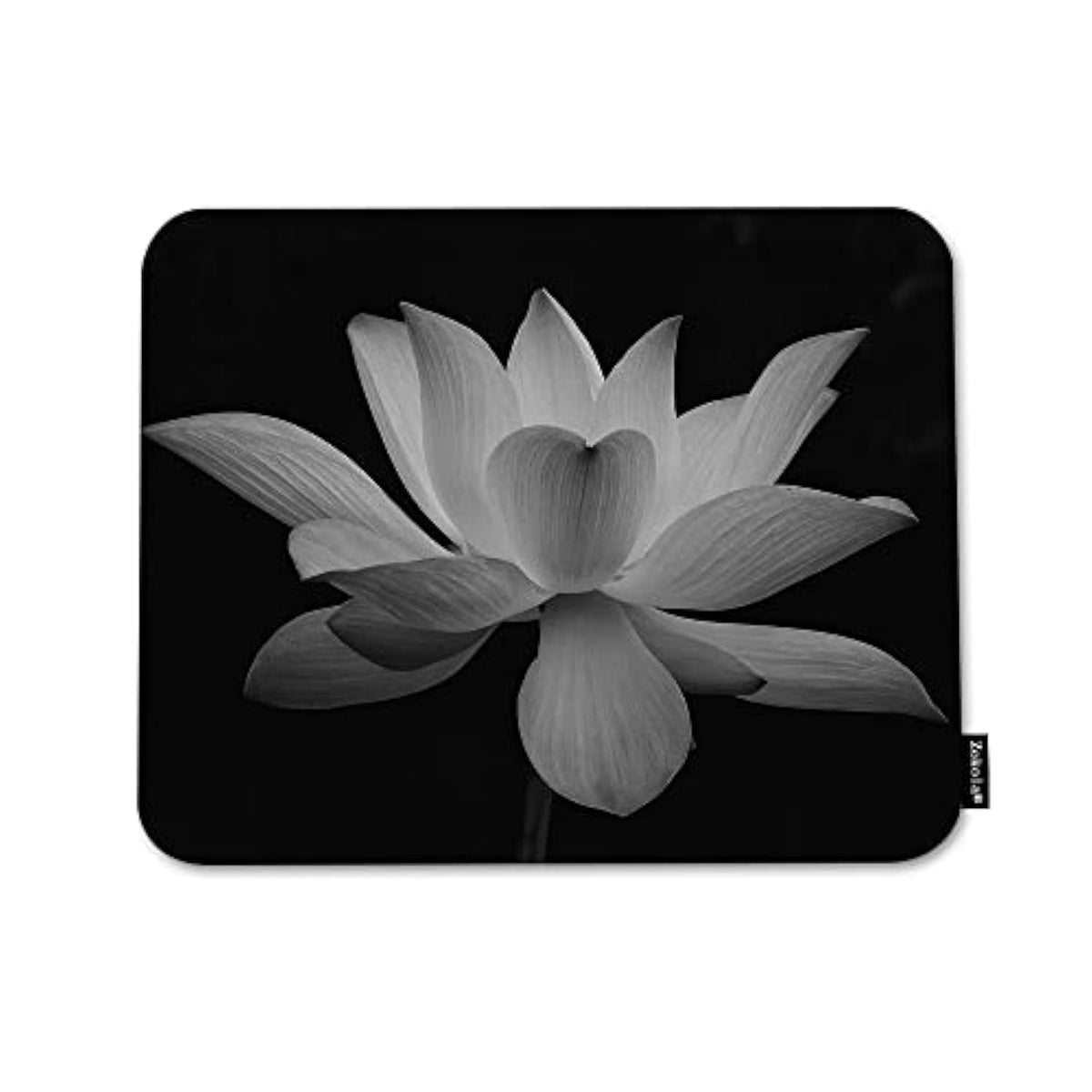 Lotus Square Mousepads Desktop Notebook Mouse Mat Blossom Black And White Lotus Flowers Mouse Pads For Working And Gaming Office Accessories Desk 9.5X7.9 Inch
