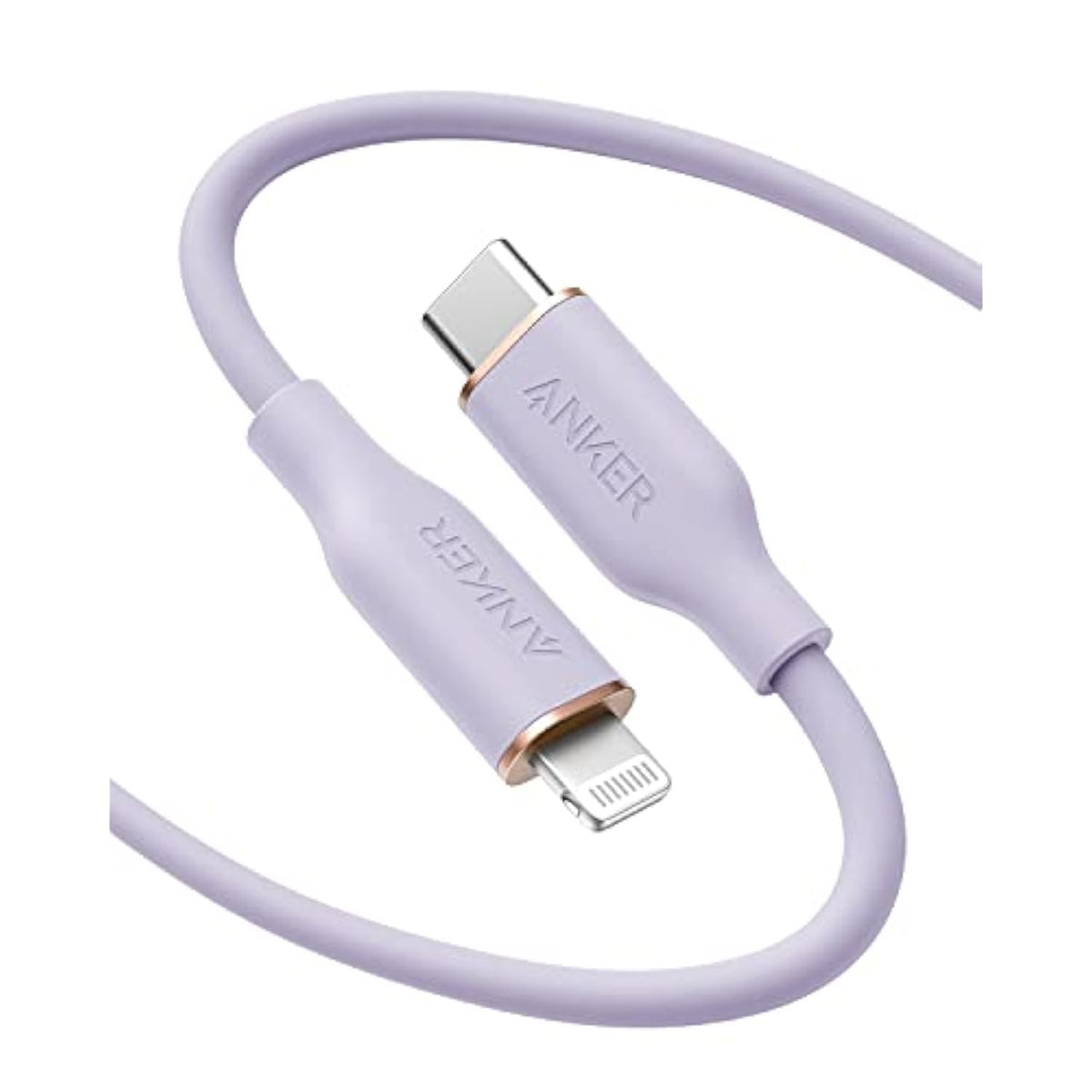 Anker USB C to Lightning Cable, MFi Certified Cable for iPhone 13 Pro 12 Pro Max 12 11 X XS, Supports Power Delivery (Lilac Purple, 6ft)