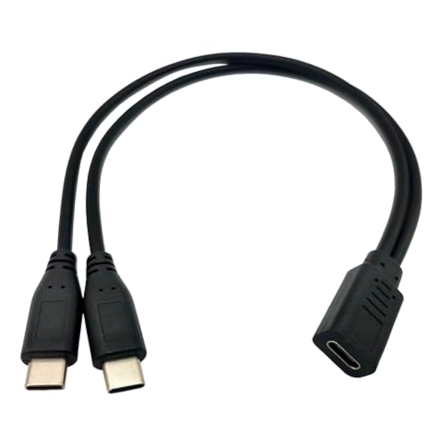 Usb C Splitter Charge Cable,1 Feet Usb Type C 1 Female To 2 Dual Male Y Splitter Extension Charging Cable(Only For Charging,Can'T Transmit Data)