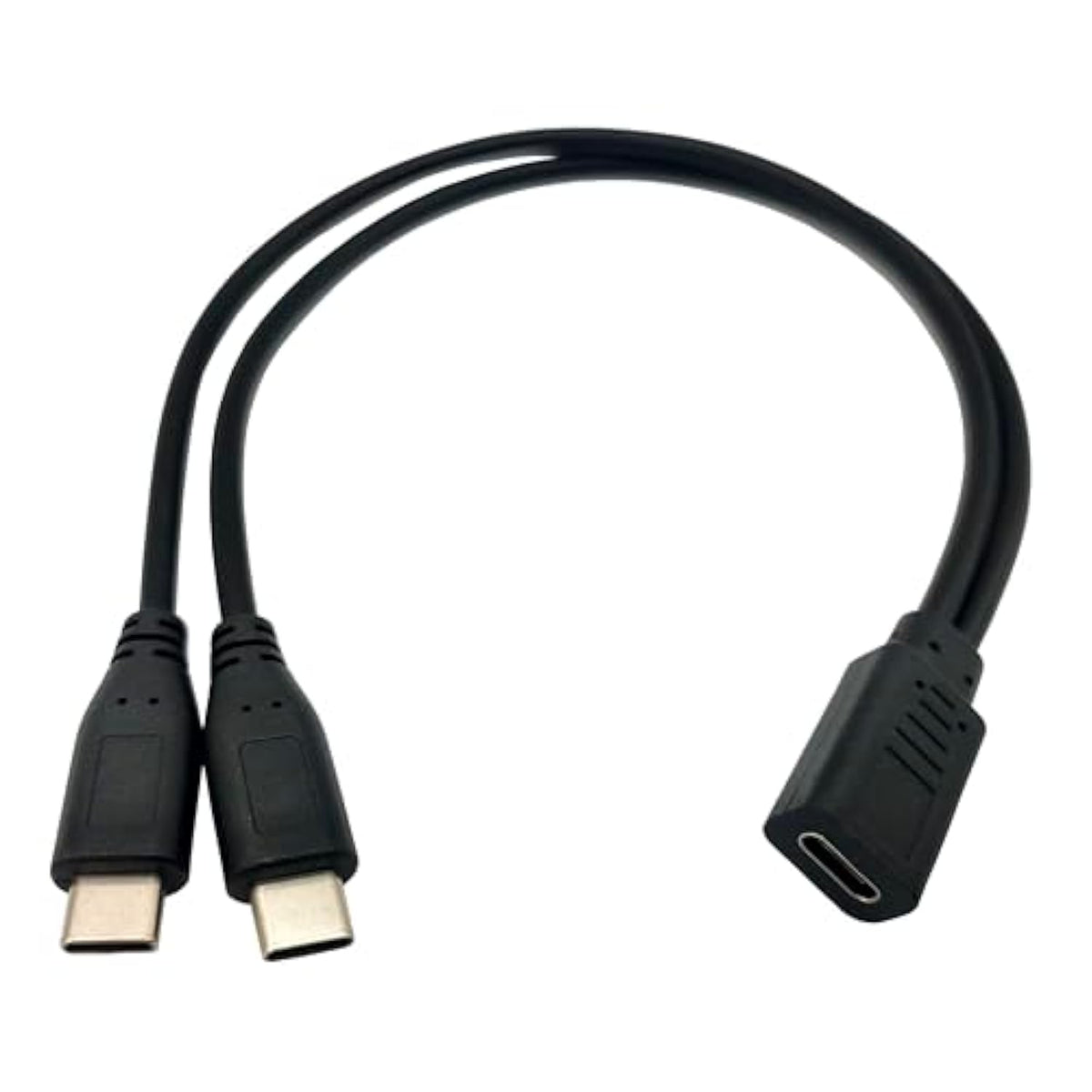 Usb C Splitter Charge Cable,1 Feet Usb Type C 1 Female To 2 Dual Male Y Splitter Extension Charging Cable(Only For Charging,Can'T Transmit Data)