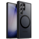 JETech Magnetic Case for Samsung Galaxy S23 Ultra 5G 6.8-Inch, Compatible with MagSafe, Translucent Matte Back Shockproof Phone Cover (Black)