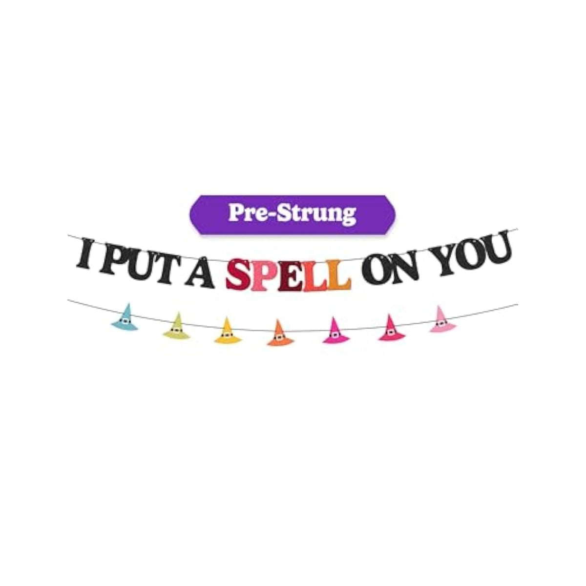 Halloween Party Banner Felt I Put A Spell On You Decor Favors for Kids