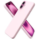 iPhone 16 Plus Case 6.7 Chalk Pink Slim Liquid Silicone Protective Cover