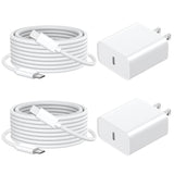 Iphone 17 16 15 Charger Fast Charging, 2 Pack 20W Usb C Fast Charger Block With 6Ft Woven Usb C To C Charging Cable Compatible For Iphone 17/17 Pro/17 Pro Max/Air/16/16 Pro Max/15/15 Pro Max