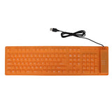 Foldable Silicone Keyboard, 108-Key Rollup, Usb Wired, Mute, Soft Touch For Pc, Laptop, Notebook