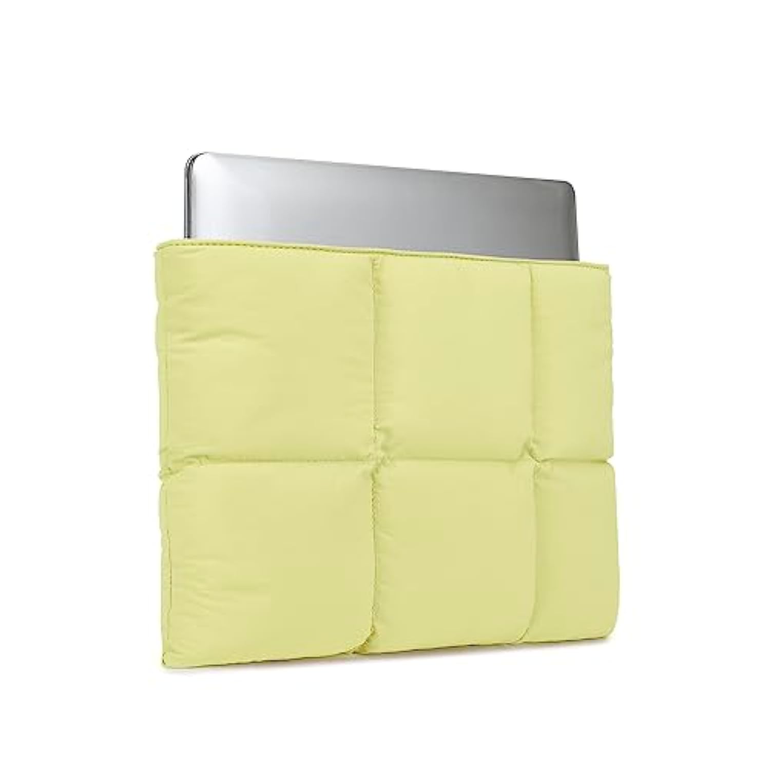Puffy Laptop Sleeve 13 Inch 13.5 Inch, Quilted Puffer Laptop Case For Women, Pillow Case Compatible For 12.9 Inch,Macbook Pro Air 13", 13.5 Inch And 12.5 Inch-13.3 Inch Laptop (Yellow)