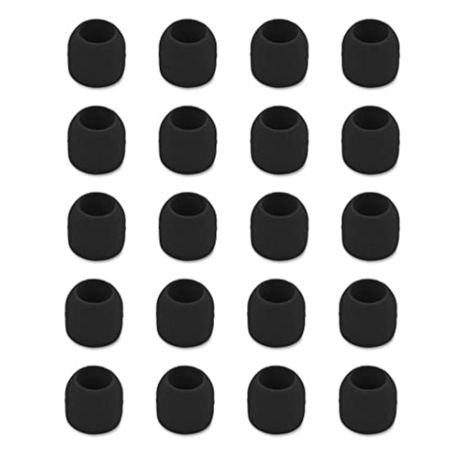 20 Pcs Silicone Replacement Ear Buds Tips Black (Small)