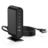 Usb C Charger Block Fast Charging Station,6-In-1 Desktop Charger Adapter,Usb Laptop Brick Hub For Apple Watch Iphone 17/16 15/14/13/Pro Max,Ipad Air,Macbook,Samsung Galaxy S24+/S23 Ultra,Android