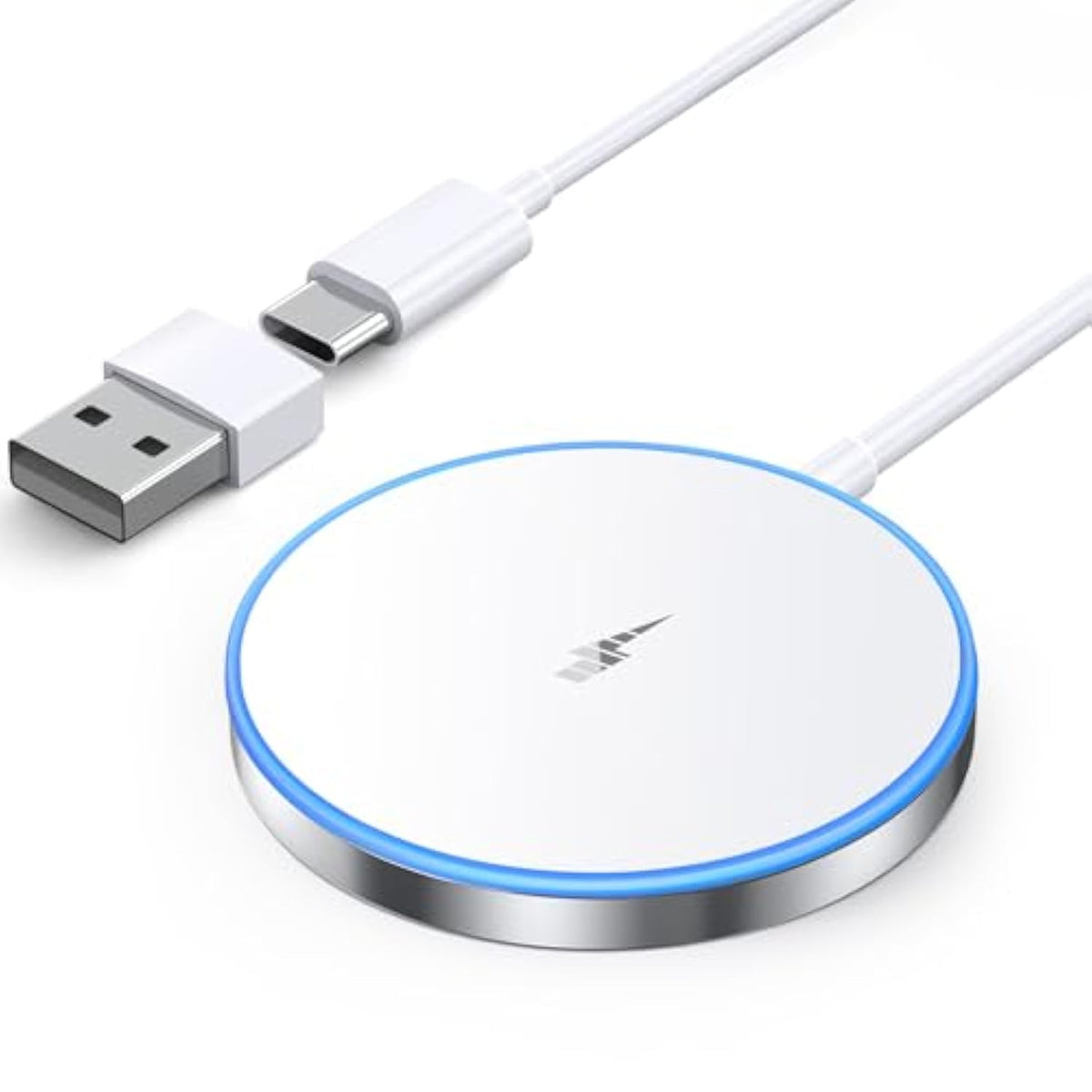 Magnetic Wireless Charger 15W Fast Charging Mag-Safe Charger For Iphone 15/14/13/12 Pro/Max/Plus/Mini And Airpods 3/2/Pro 2/Pro Portable Magnet Charger Pad With Dual Charging Ports