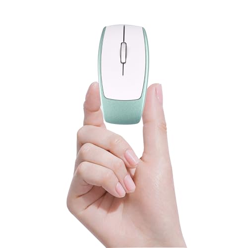 Bluetooth Mouse Rechargeable Portable Mini Computer Mice With Tf Card Reader 3 Adjustable Dpi Optical Lightweight Silent Wireless Mouse For Laptop Tablet Cell Phone Windows Mac Os Android Ios, Green
