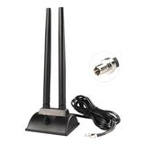 Dual Band Wifi Antenna 2.4Ghz 5Ghz 5.8Ghz Ts9 Wifi Antenna With Magnetic Base 5Dbi External Antennas For Wi-Fi Router/Hotspot/Industrial Iot/Car Wifi, 6.56Ft Low Loss Cable