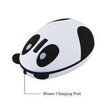 Panda Wireless Mouse, Cute Animal Mini Usb 2.4G Rechargeable Optical Mice Cartoon Computer Mouse With A Usb Receiver For Computer Laptop Pc Office Kids Children Girls Gift (Wireless-White)