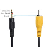 3.5 Mm To Rca Video Cable 1/8 Inch Male Plug To Rca Male Audio Adapter Cable F