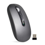 Ai Wireless Mouse With Voice & Audio Recorder Wireless Bluetooth Mouse For Macbook/Pc/Laptop,Silent Design,2.4Ghz Usb-C Rechargeable, Ai Writing/Summarize/Translate Office & Study
