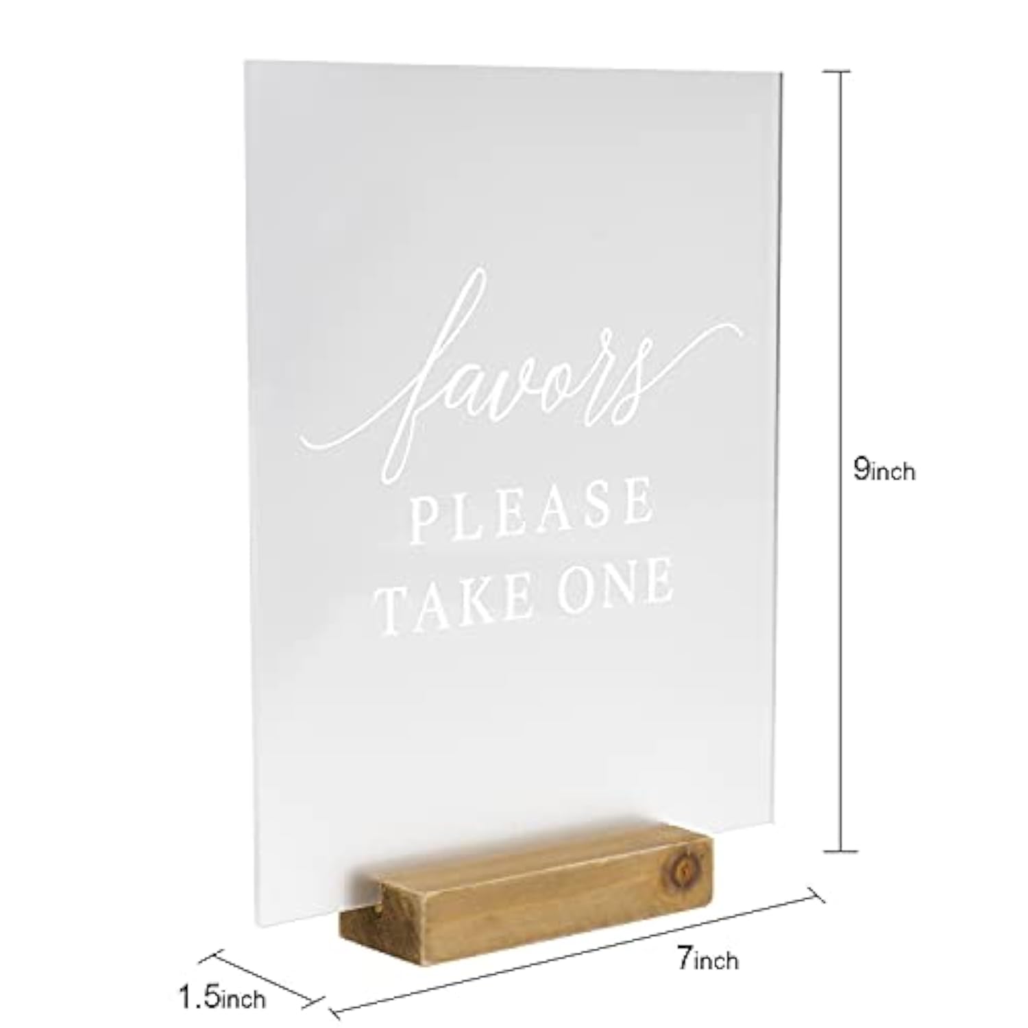 Set Of 3 Wedding Reception, Ceremony, Party, Table Decoration Signs With Holder | Favors Please Take One | Please Sign Our Guestbook | Cards And Gifts (Frosted, Light Brown)