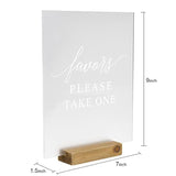 Set Of 3 Wedding Reception, Ceremony, Party, Table Decoration Signs With Holder | Favors Please Take One | Please Sign Our Guestbook | Cards And Gifts (Frosted, Light Brown)