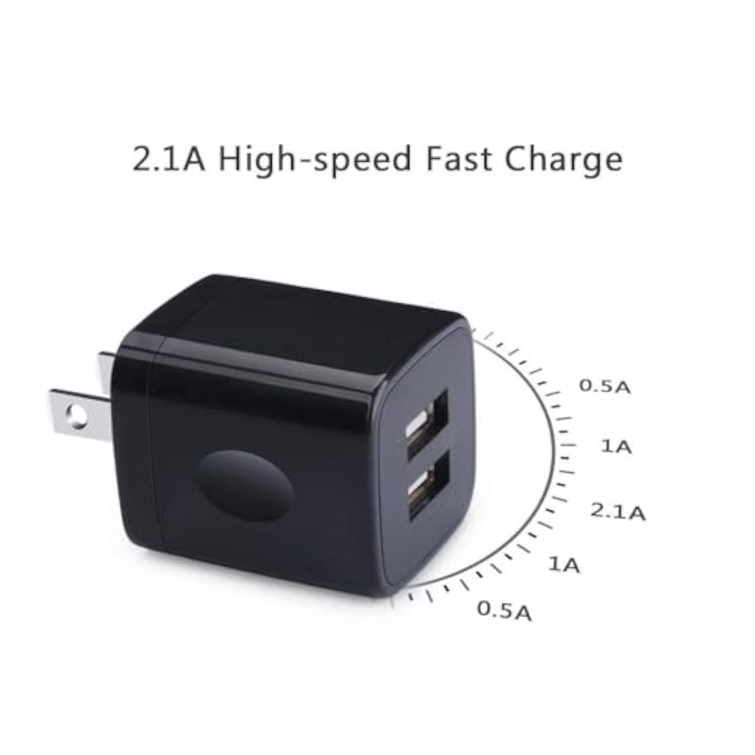 Phone Charger Box, 5Pack 2.1A Dual Port Usb Wall Charger Plug Cube Power Adapter For Iphone Air 17 16E 16 15 14 13 12 11 Xs Xr X,Ipad,Samsung Galaxy A16 S25 S24 S23 S22 S21 S20 A15,Google Pixel 10 9 8