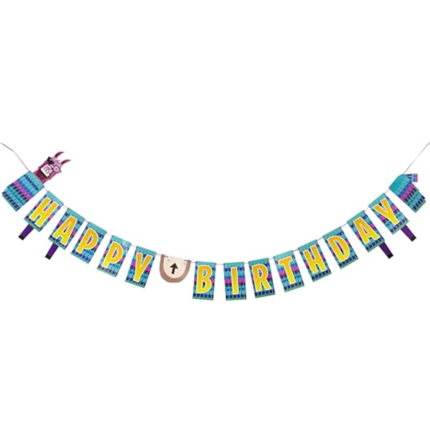 Llama Themed Birthday Banner Backdrop Video Game Party Decorations Battle Party Decor