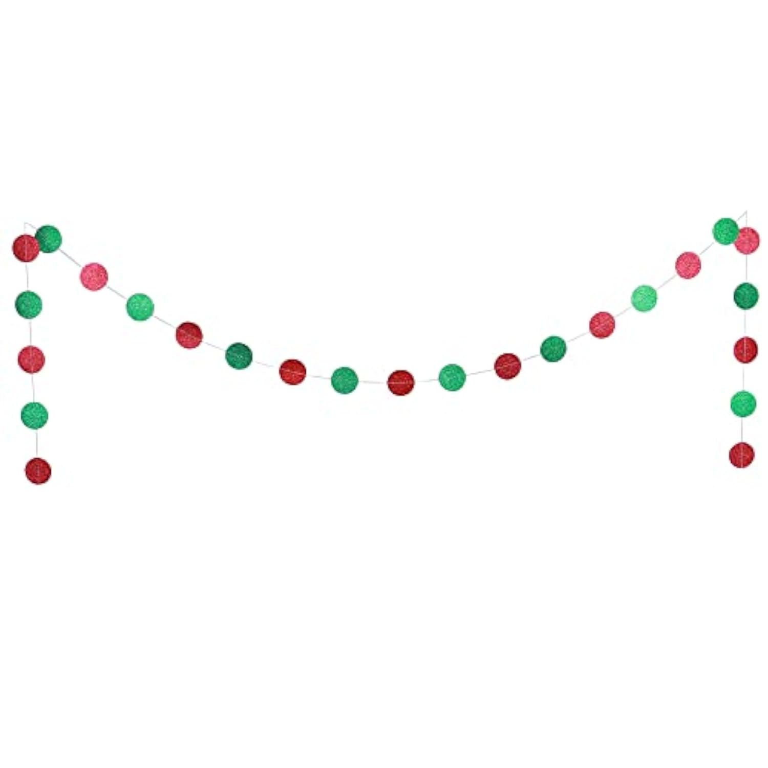 Christmas In July Banner Red Green Glitter Christmas In July Garland Photo Props Tropical Christmas Party Decorations Pre-Strung