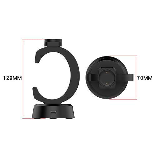 Charger Dock for Amazfit Bip 6/Active 2/Active 2 Square Smrtwatch, Charger Replacement Upgraded Magnetic Watch Charging Stand with 3.3Ft USB-C