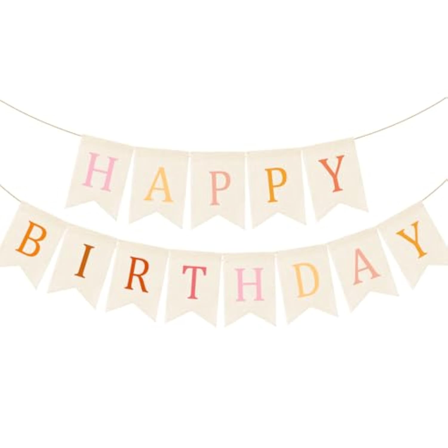 Burlap Happy Birthday Banner Boho Birthday Bunting Garland Pink Bohemian Sign Flag White Birthday Hanging Banner Pastel Rainbow Party Decor For Home Mantel Fireplace Nursery Party Backdrop