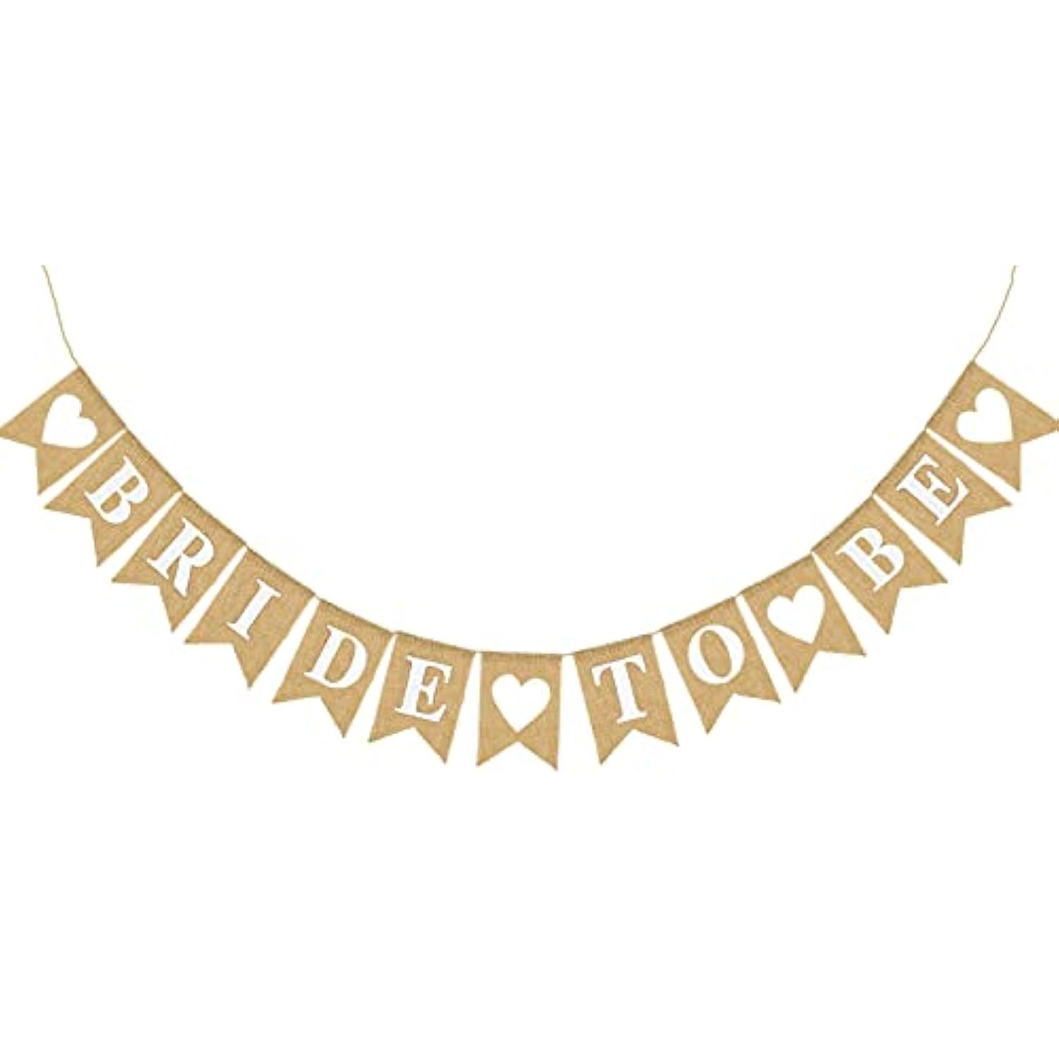 Burlap Bride To Be Banner Sign For Bridal Shower, Bachelorette, Wedding Party Decorations