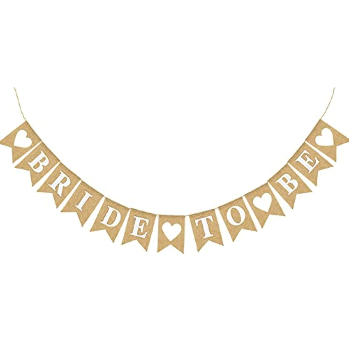 Burlap Bride To Be Banner Sign For Bridal Shower, Bachelorette, Wedding Party Decorations