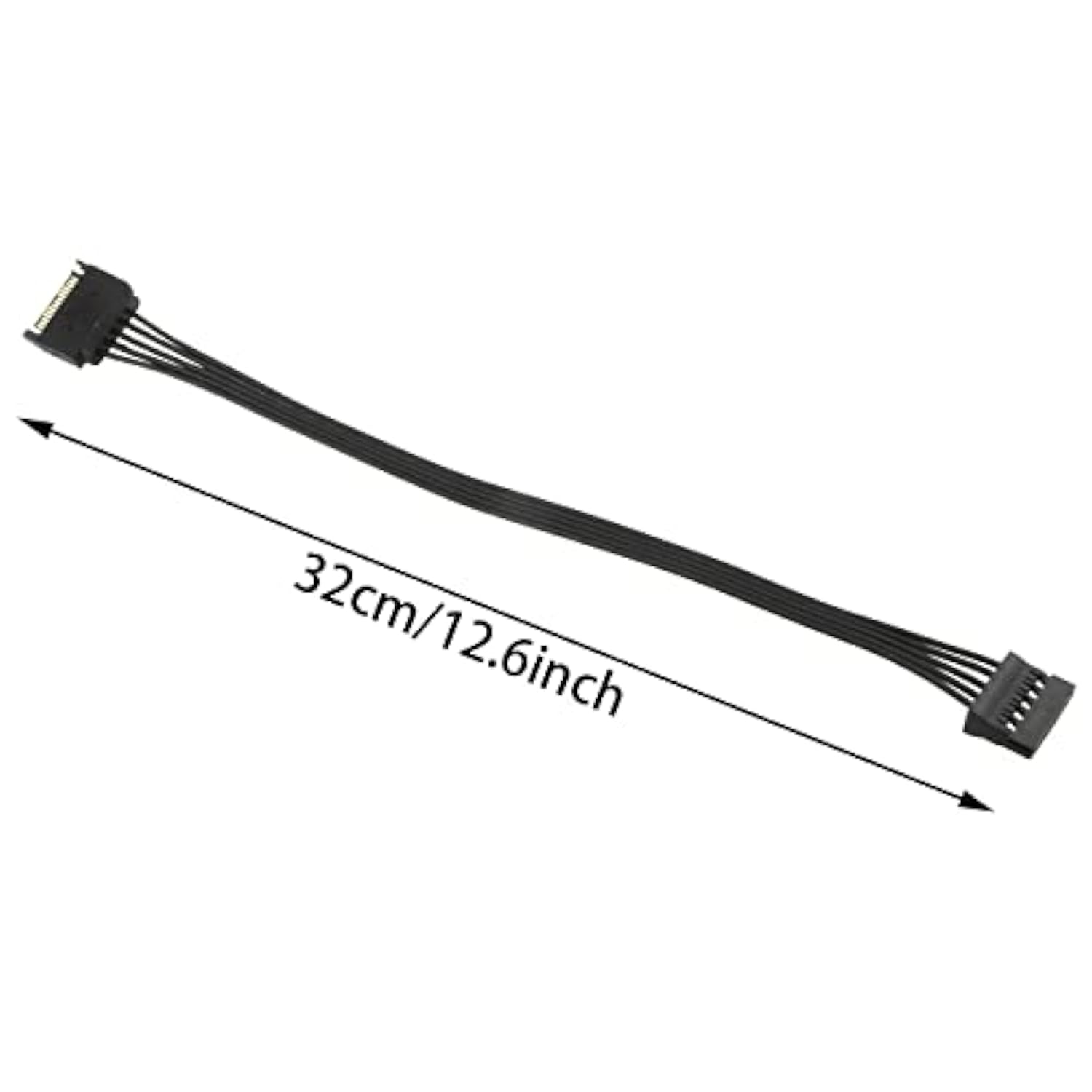 Sata Power Extension Cable 2Pcs 12.6" 15 Pin Sata Power Extension Male To Fema