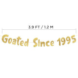 Goated Since 1995 Gold Glitter Banner - 30Th Birthday And Anniversary Party Decorations
