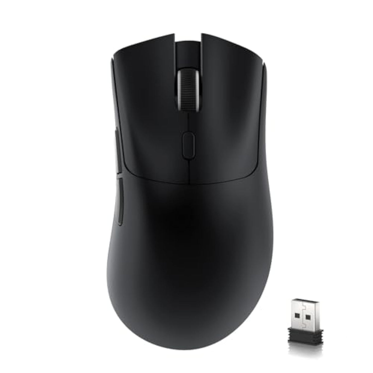 R1 Wireless Gaming Mouse,Tri-Mode Connection (2.4G/Wired/Bt5.2),55G Lightweight,18K Dpi Optical Sensor,Huyu 20 Million Key Life,Ergonomic Design,For Pc/Laptop/Win/Mac(Black)