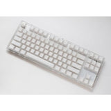 One 3 Aura 80% Mechanical Keyboard: Quack Mechanics Dampening, Hot-Swappable Cherry Mx Red Switches, High-Density Pbt Doubleshot Keycaps, Rgb, Us, Aura White