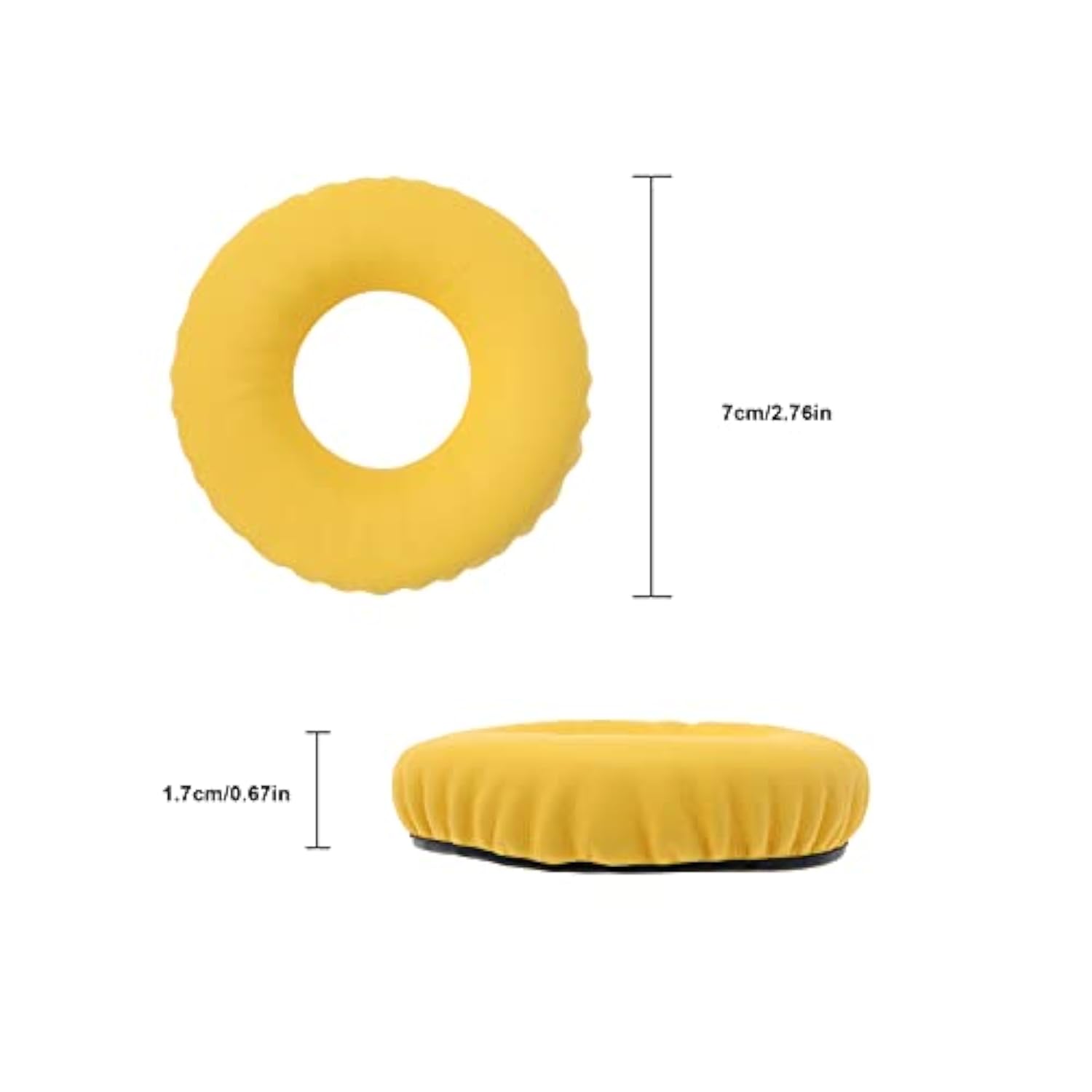 1 Pair Earpads Compatible With Sennheiser Hd25 Hd25-Ii Hd25Sp Hd25Sp-Ii Headphones Replacement Leather Soft Foam Ear Cushions Headset Repair Parts Black