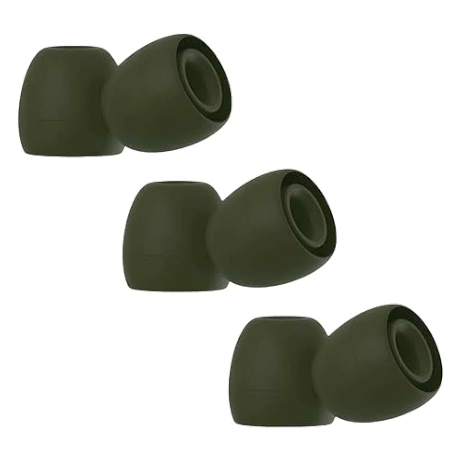 3 Pairs Premium Ear Tips For Powerbeats Pro Earbuds In Ear Tips, Silicone Washable Noise Reducing Secure Fit For Beats Powerbeats Pro, Fit In Case, Buds Tips Army Green, Small