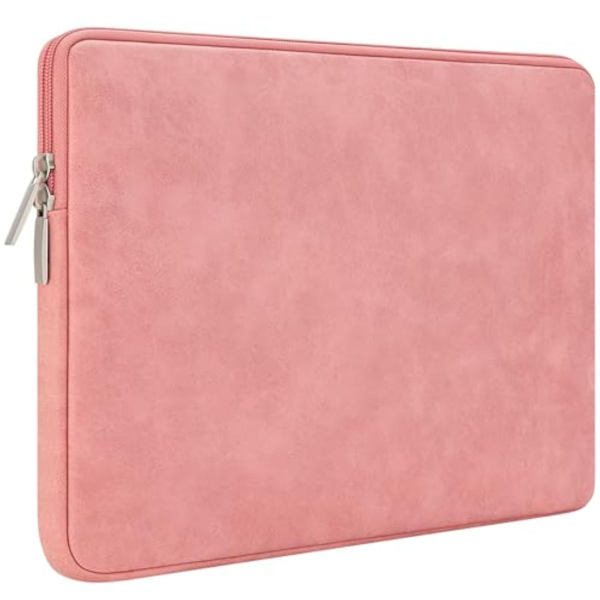 Rainyear 11 Inch Laptop Sleeve Pu Suede Leather Case Protective Padded Cover Water Resistant Carrying Bag Compatible With 11.6 Macbook Air Surface Pro For 11 Notebook Computer Tablet Chromebook(Coral)