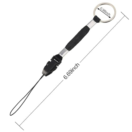 20 Pcs Black Nylon Lanyard Strap Short Detachable Lanyard For Usb Flash Drive, Mp3, Mp4 Player, Keychain, Id Card