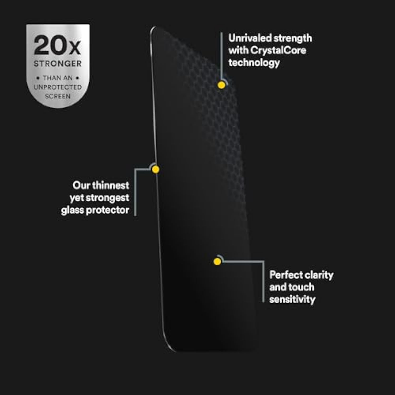 BodyGuardz Apex Privacy Compatible with iPhone 16 Pro Max Screen Protector - 2-Way Privacy With Impact Technology - 9H Hardness Tempered Glass - Easy Install - Case Friendly